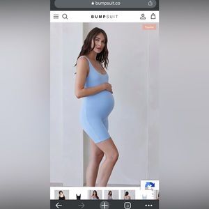 Bumpsuit The Cindy Biker Short Powder Blue one piece